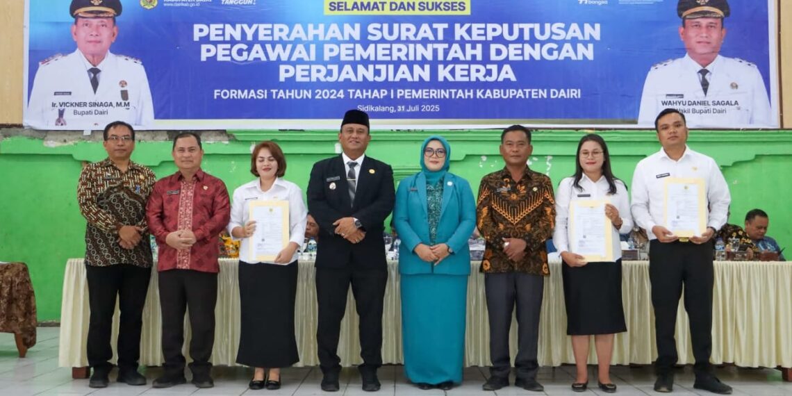 Sebanyak 644 Orang PPPK Formasi Tahun 2024 Tahap I di Lingkungan Pemkab Dairi Resmi Dilantik