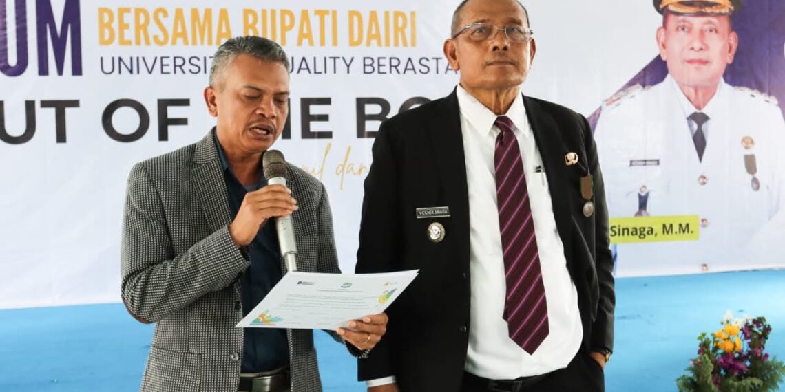 Pemkab Dairi Tandatangani Komitmen Bersama PLN UP3 Bukit Barisan, Bupati Dairi : Tahun 2027 Ditargetkan Tidak Ada Lagi Rumah Yang Tidak Dialiri Listrik