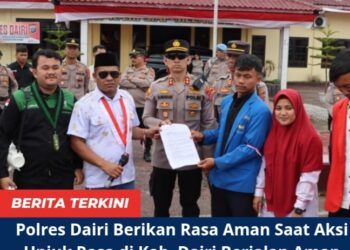 Polres Dairi Berikan Rasa Aman Saat Aksi Unjuk Rasa di Kabupaten Dairi Berjalan Aman dan Kondusif