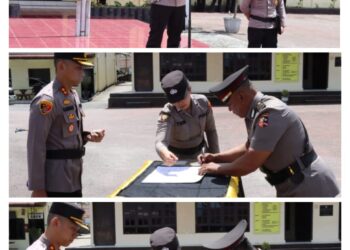 Sertijab Kasat Lantas Dan Kapolsek Parongil Ini Pesan Kapolres Dairi