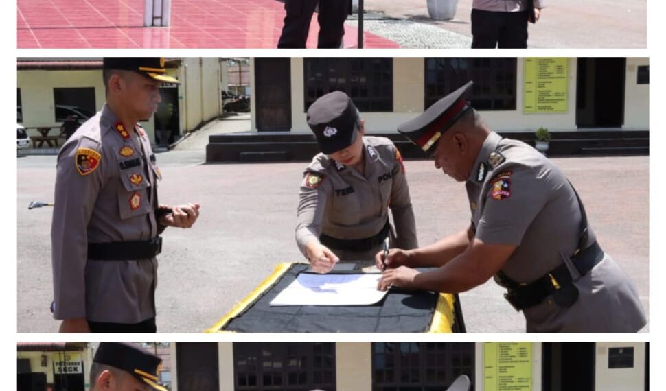 Sertijab Kasat Lantas Dan Kapolsek Parongil Ini Pesan Kapolres Dairi