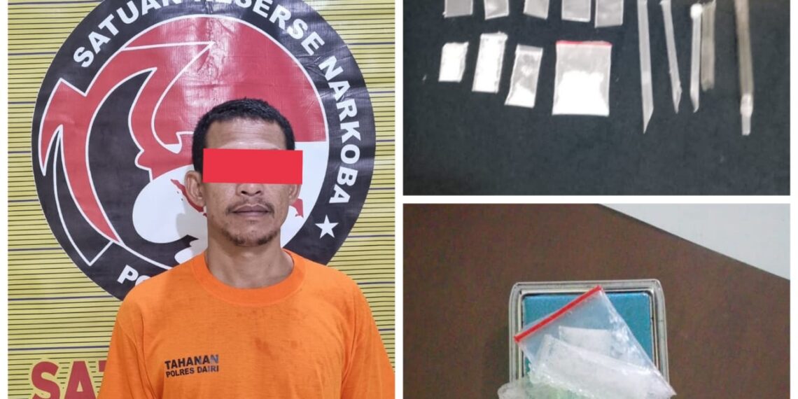 Warga Medan Diringkus Polres Dairi Usai Bawa Sabu 1,42 Gram di Sitinjo