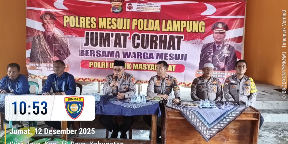 Polres Mesuji Polda Lampung, Jum’at Curhat Bersama Warga Mesuji