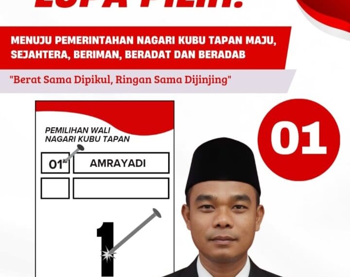 Kubu Tapan di Persimpangan: Warga Diminta Cermat Memilih Nakhoda Nagari dalam Pilwana 2025