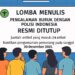 Lomba Menulis PPWI Bertema Pengalaman Buruk dengan Polisi Indonesia Resmi Ditutup