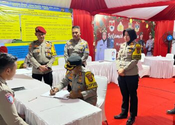 Kapolres Mesuji Melaksanakan Pengecekan 3 Pos Pengamanan  dan 2 Pos Pelayanan