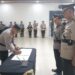 Polres Mesuji Melaksanakan Upacara Serah Terima Jabatan Kabag Log