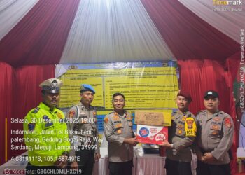 Kapolres Mesuji Kunjungi Pos Pam  dan Pos Yan di Mesuji