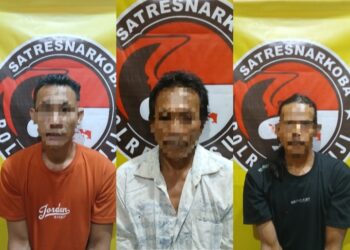Gerak Cepat, Sat Res Narkoba Polres Mesuji Mengamankan Tiga Pria Sedang Berpesta Narkoba