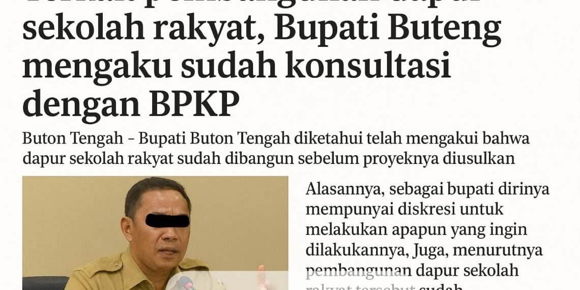 Polemik Dapur Sekolah Rakyat: Bupati Buteng Klaim Sudah Konsultasi dengan BPKP